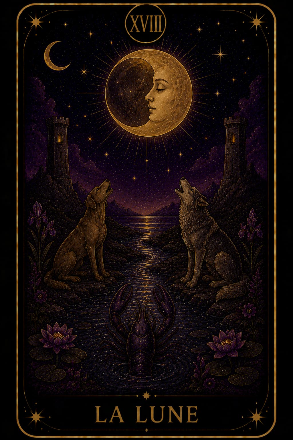 Carte de tarot La Lune